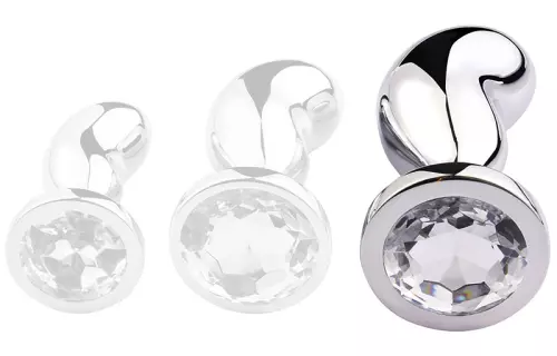 Plug Bean Silver L 9 x 3.5cm – 1/3