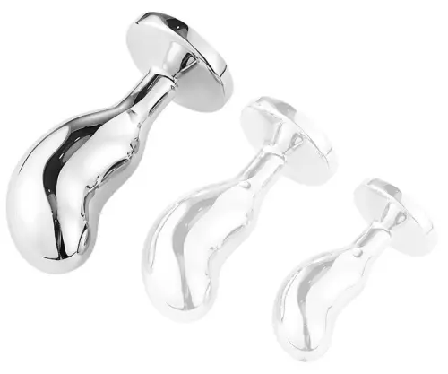 Plug Bean Silver L 9 x 3.5cm – 2/3