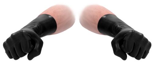 Latex-Handschuhe Fist It Schwarz