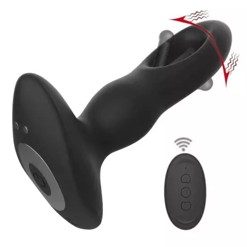 Vibrierender Prostata-Stimulator Slapslup 13 x 3.6cm Schwarz – 1/5