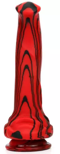 Doppel-Dildo Dobhorse 18 x 7cm Rot und Schwarz – 3/7