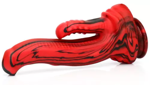 Doppel-Dildo Dobhorse 18 x 7cm Rot und Schwarz – 4/7