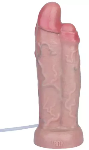 Doppelter spritzender Dildo Dubdick 18 x 6.1cm – 3/9