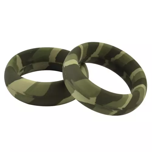 Pack 3 Cockrings Silimix Army Grün – 2/4