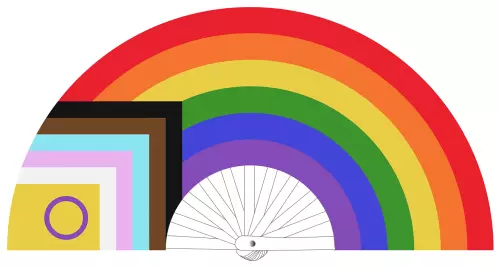 Giant Rainbow LGBTQIA Fan 64cm – 2/2