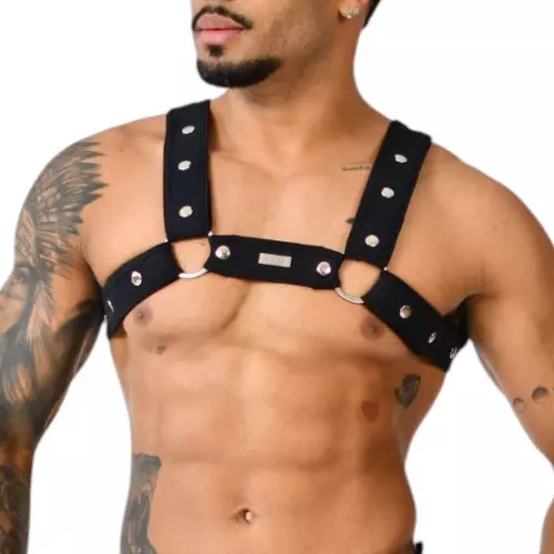 Neopren-Harness Xrub mit Klettverschluss Schwarz – 1/3