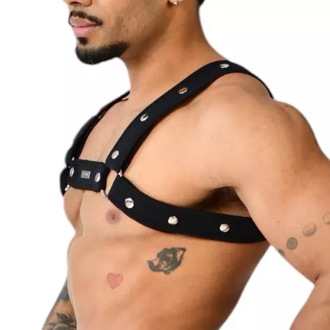 Neopren-Harness Xrub mit Klettverschluss Schwarz – 3/3