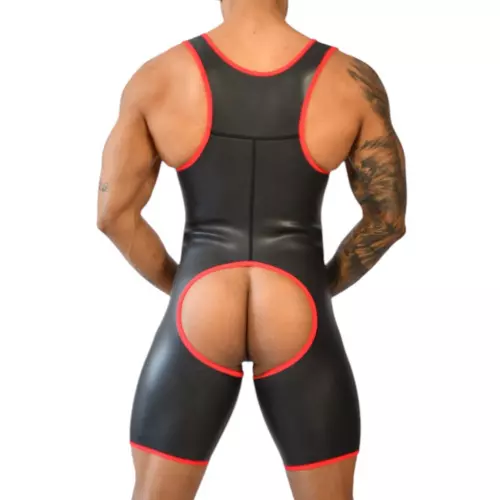 Neopren-Overall Xrub Offen Vorne/Hinten Schwarz-Rot – 2/2