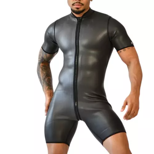 Neopren-Shorts Xrub Reißverschluss Vorne/Hinten Schwarz – 1/4