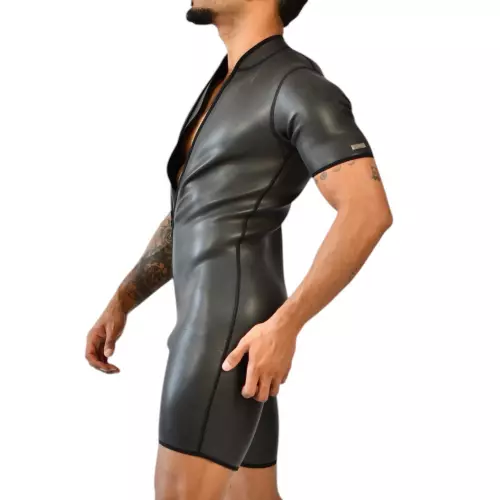 Neopren-Shorts Xrub Reißverschluss Vorne/Hinten Schwarz – 3/4