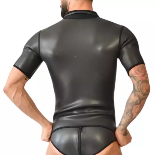 Neopren-Polo Xrub mit Reißverschluss Schwarz – 2/3