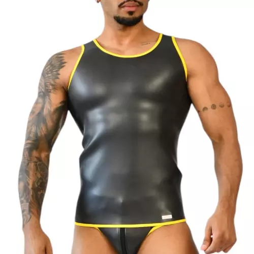 Neopren-Tanktop Xrub Schwarz-Gelb – 1/3