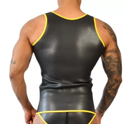 Neopren-Tanktop Xrub Schwarz-Gelb – 2/3