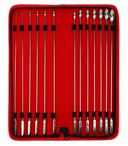 13er-Pack Urethral-Stäbe Ovalund Bud 26 cm - Durchmesser 2 bis 14 mm – 1/4