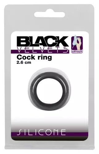 Cockring Velvet Ring S Schwarz 26mm – 3/6