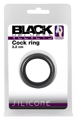 Cockring Velvet Ring M Schwarz 32mm – 3/6