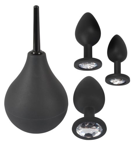 Kit 3 Plugs Bijou Velvet Jewel Noir
