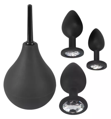 Kit 3 Schmuck-Plugs Velvet Jewel Schwarz – 1/7