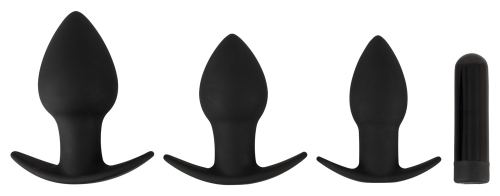 Lot de 3 plugs vibrants Silibutt Noirs