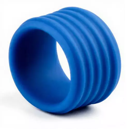 Cockring Deep Rib Grip 35 mm Blau – 1/8