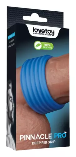 Cockring Deep Rib Grip 35 mm Blau – 2/8