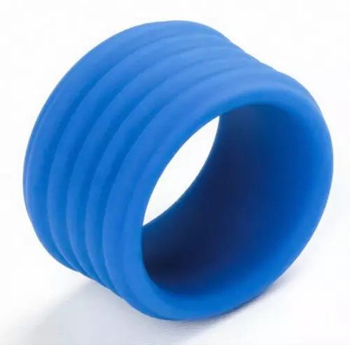 Cockring Deep Rib Grip 35 mm Blau – 3/8