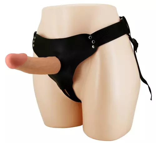 Hohler Gürtel-Dildo Stark 15.5 x 4.5cm Hautfarbe – 1/9