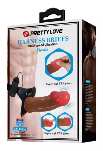 Vibrierender hohler Gürtel-Dildo Starks 15.5 x 4.5cm Braun – 2/9