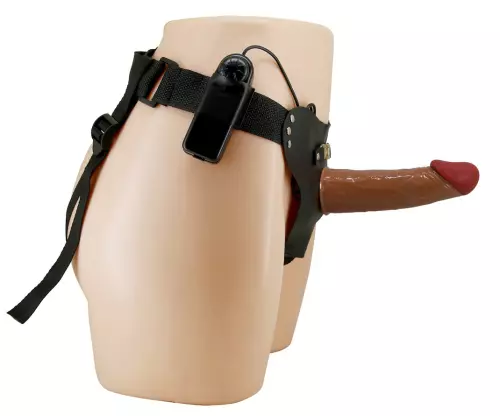 Vibrierender hohler Gürtel-Dildo Starks 15.5 x 4.5cm Braun – 4/9