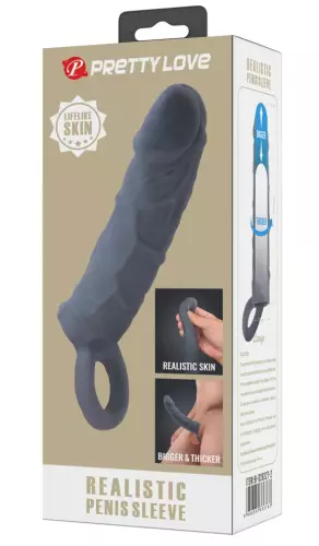 Penishülle Realtick 16 x 3.8 cm Grau – 2/10