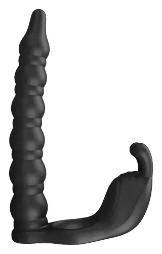 Vibrierender Doppelpenetrations-Dildo Blackney 14 x 2.2cm – 3/7