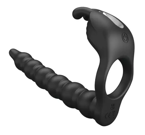 Vibrierender Doppelpenetrations-Dildo Blackney 14 x 2.2cm – 4/7