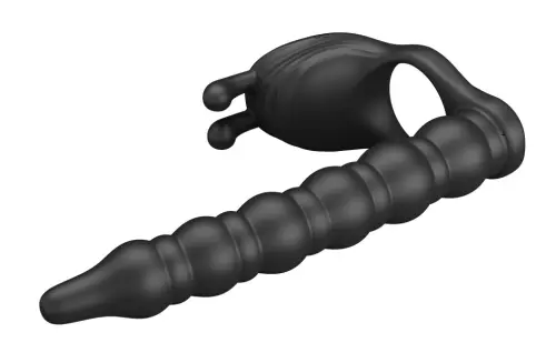 Vibrierender Doppelpenetrations-Dildo Blackney 14 x 2.2cm – 5/7