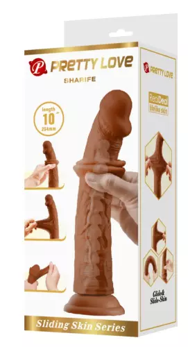 Realistischer Dildo Sharife 22 x 4.5 cm Braun – 2/7