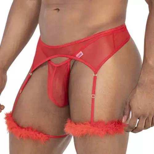 Body und Strumpfhalter Voltis 2-teilig Rot – 3/6