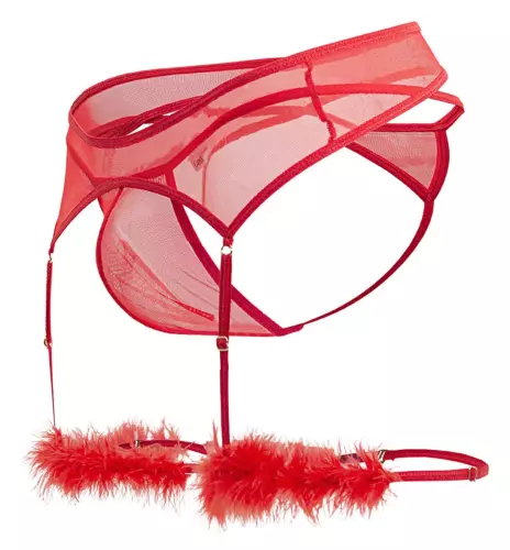 Body und Strumpfhalter Voltis 2-teilig Rot – 5/6