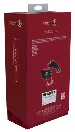 Handgelenksmanschetten Milan Schwarz und Rot – 3/4