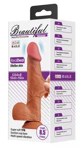 Vibrierdildo Bahamut 16 x 4.2cm Braun – 2/6
