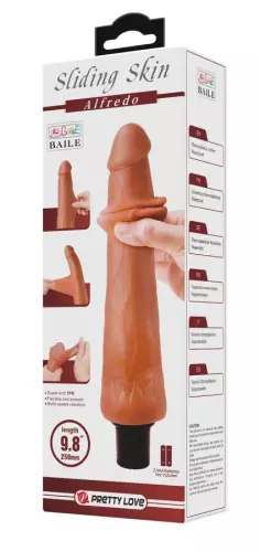 Vibrierender Dildo Alfredo 21 x 5,5 cm Braun – 2/7