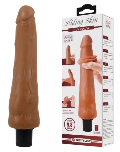 Vibrierender Dildo Alfredo 21 x 5,5 cm Braun – 7/7