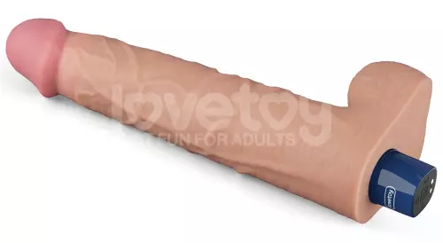 Vibrator Dildo mit Hodensack Softee 21 x 5.3cm Hautfarben – 7/14