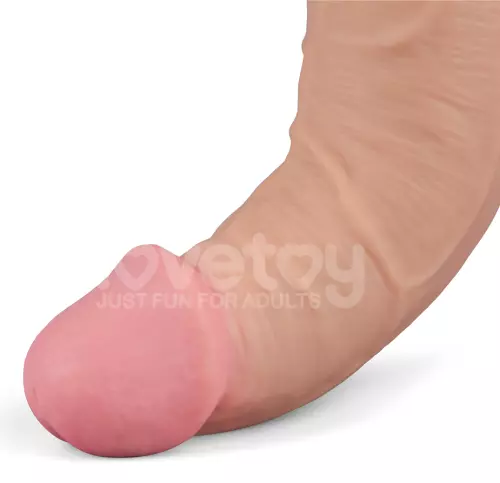 Vibrator Dildo mit Hodensack Softee 21 x 5.3cm Hautfarben – 9/14