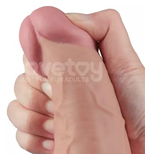 Vibrator Dildo mit Hodensack Softee 21 x 5.3cm Hautfarben – 10/14
