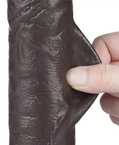 Dildo mit Hodensack Sliding Skin 18 x 4.7cm Schwarz – 5/12