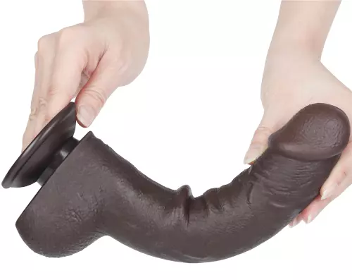 Dildo mit Hodensack Sliding Skin 18 x 4.7cm Schwarz – 9/12
