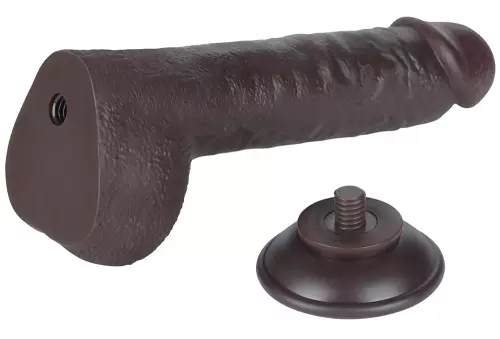 Dildo mit Hodensack Sliding Skin 18 x 4.7cm Schwarz – 12/12