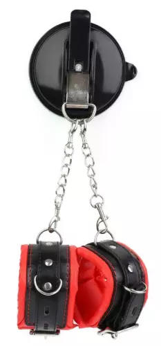 Handschellen mit Saugnapf Strongcup Rot – 1/3