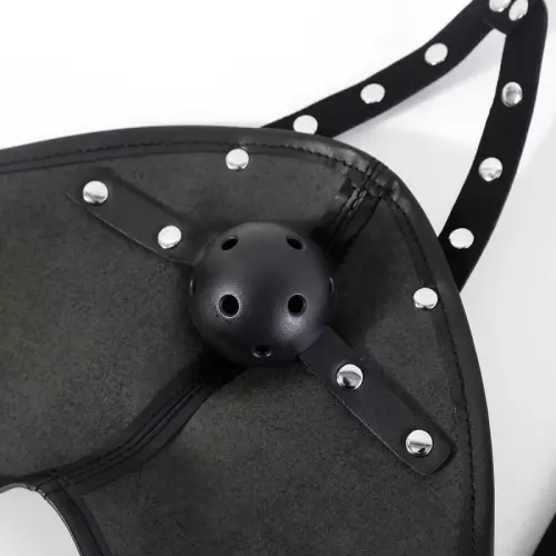 Maske mit Kugelknebel Gagown Schwarz – 4/6