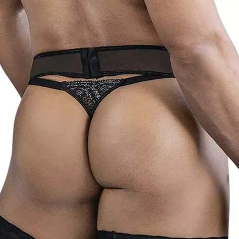 String und Strumpfhalter Heria Schwarz – 2/7