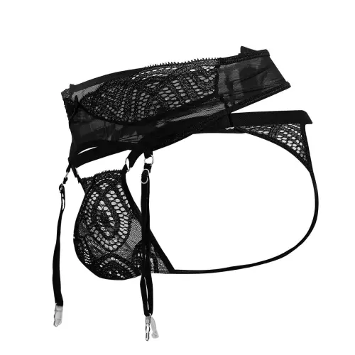 String und Strumpfhalter Heria Schwarz – 5/7
